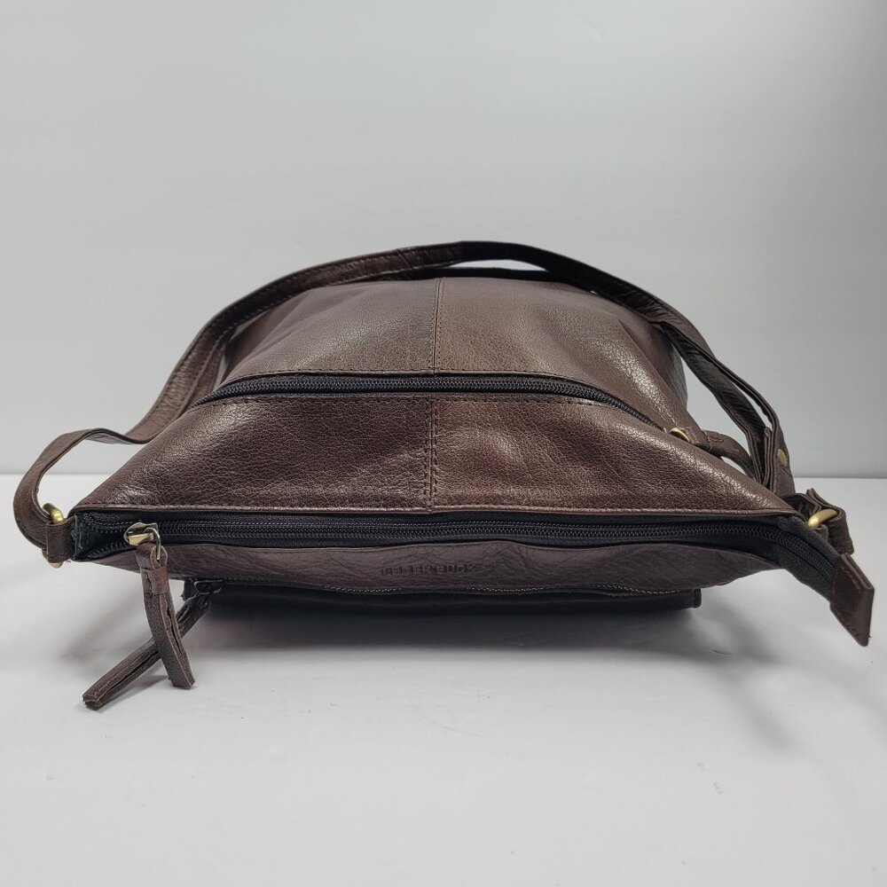 Leder Buck Lucy Women's Brown Small Soft Leather Crossbody Bag - Picture 5 of 12